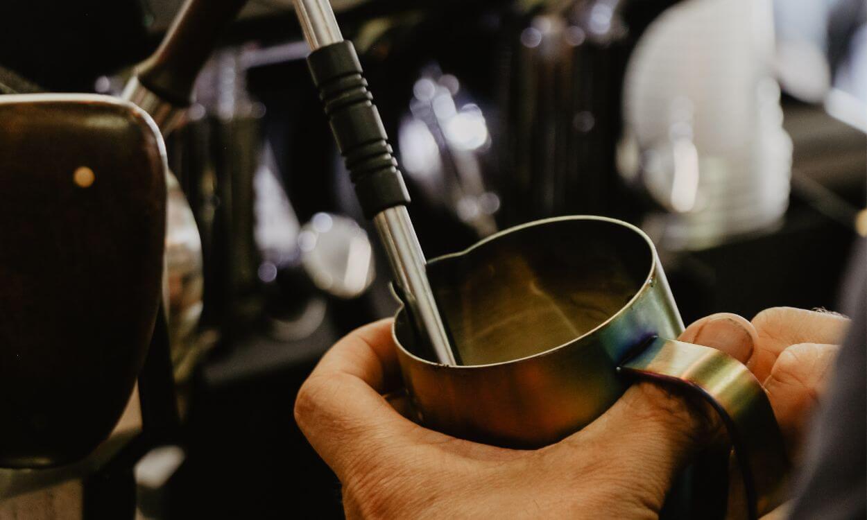 automatic steam wand on espresso machine