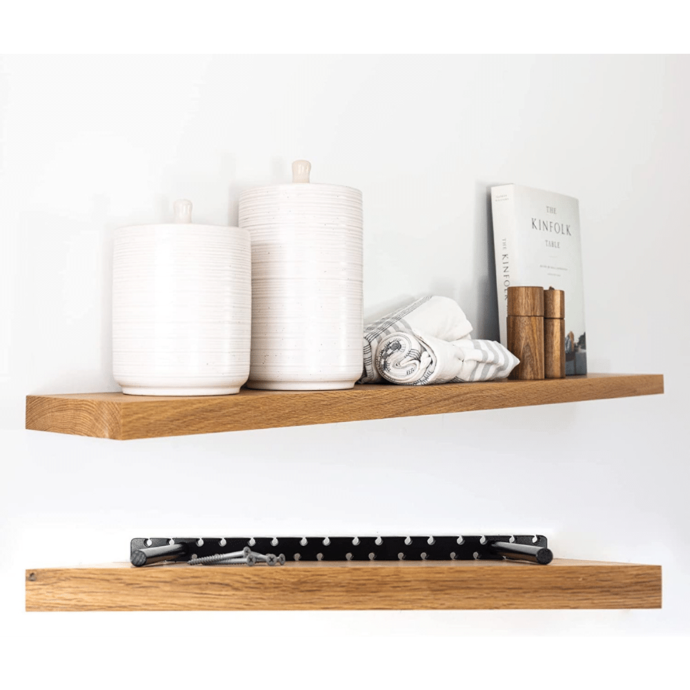 White Oak Floating Shelves Give Your HOME A Rustic Feel!