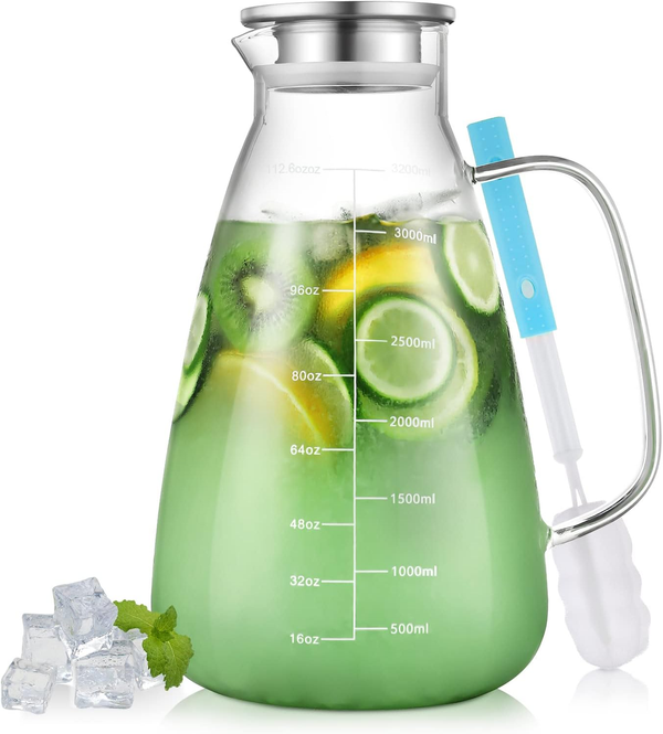 Pourfection At Your Fingertips A Glass Pitcher with Lid!