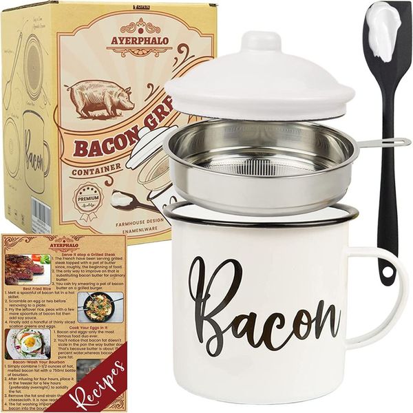 The Best Bacon Grease Container for MessFree Sizzlin'